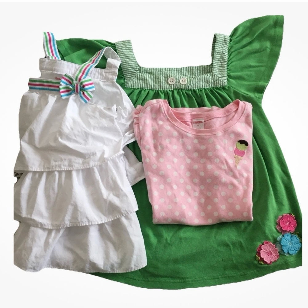 3 pc Gymboree Lot Tops Tennis Match and Ice Cream Social Size 12
